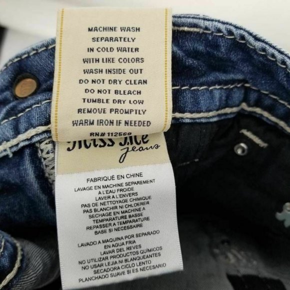 Miss Me Women Mid Rise Capri Jeans Blue Stretch 24 - Picture 11 of 11